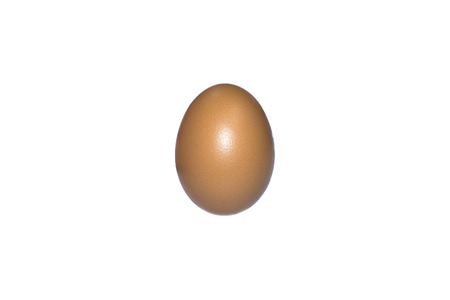 Split egg from white background, restaurant concept.