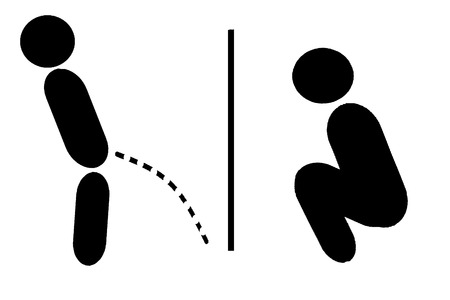 The bathrooms for men and women.の写真素材