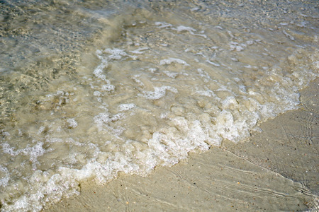 Sand and sea, concepts, leisure or travel.