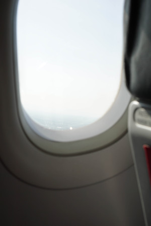 The window of the plane taken from the outside.の写真素材