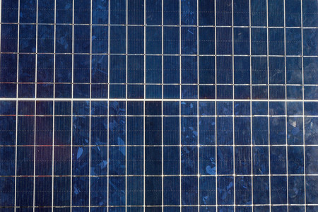 Solar is the cleanest way to reduce CO2 emissions. Closer view of solar cellsの写真素材