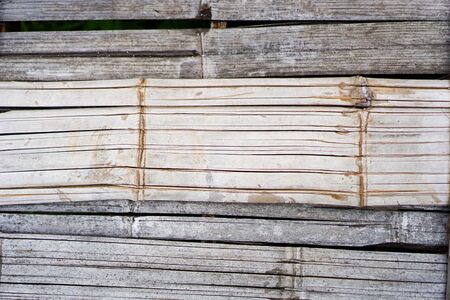 old Bamboo sheet wall pattern texture background.