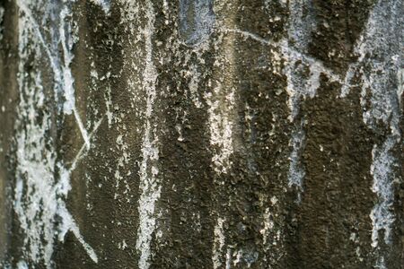 Old walls with water stains until moss.