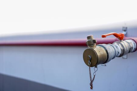 Fire extinguishers installed at the wall to prevent fires