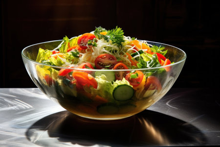 Vegetable salad in a bowl.の素材