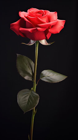 A red rose for valentine's day.の素材