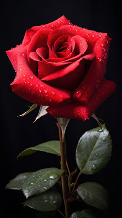 A red rose for valentine's day.の素材