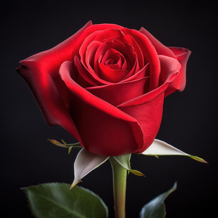 A red rose for valentine's day.の素材