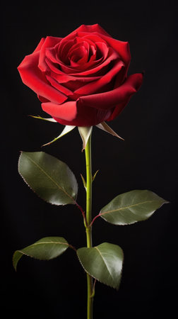 A red rose for valentine's day.の素材
