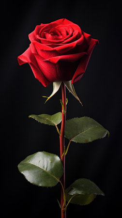 A red rose for valentine's day.の素材