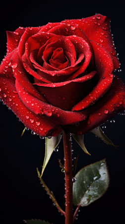 A red rose for valentine's day.の素材