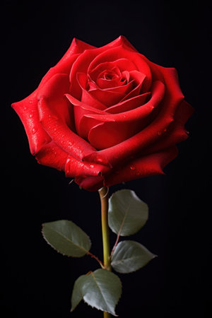 A red rose for valentine's day.の素材