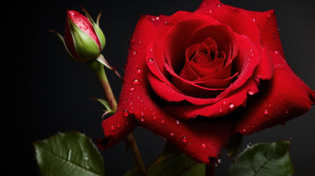 A red rose for valentine's day.の素材
