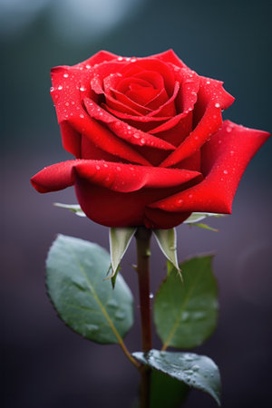 A red rose for valentine's day.の素材