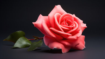 A rose flower on white isolated on a white background.の素材