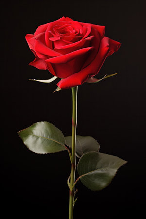 A red rose for valentine's day.の素材