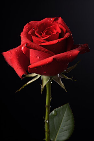 A red rose for valentine's day.の素材