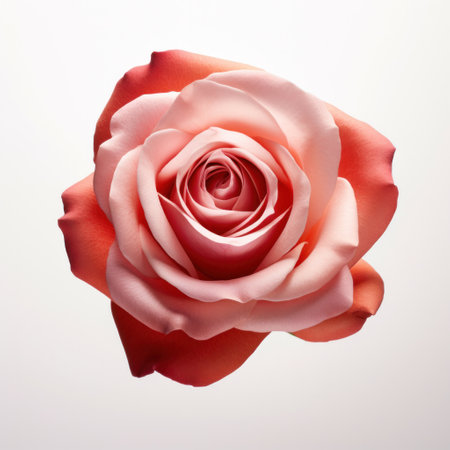 A rose flower on white isolated on a white background.の素材