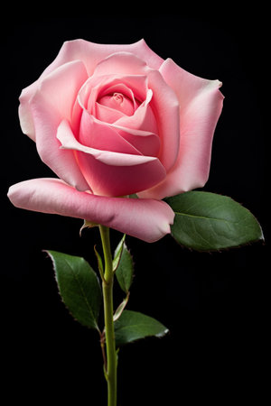 A rose flower on white isolated on a white background.の素材