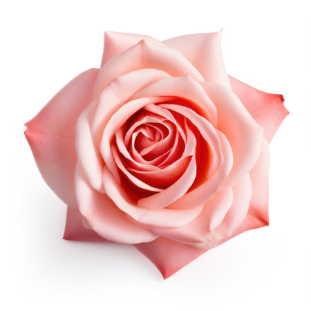 A rose flower on white isolated on a white background.の素材