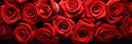 Close up of red roses for background.の素材