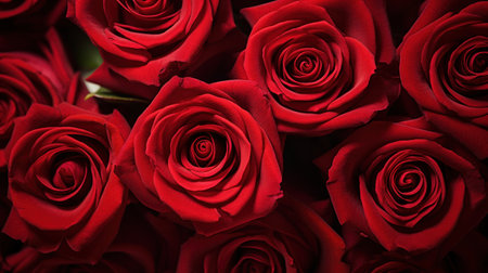 Close up of red roses for background.の素材