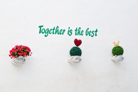 together is the bestの写真素材