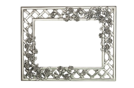 Blank ,Ornate ,Metal ,Picture ,Photo ,Frame, Isolated on White Backgroundの写真素材