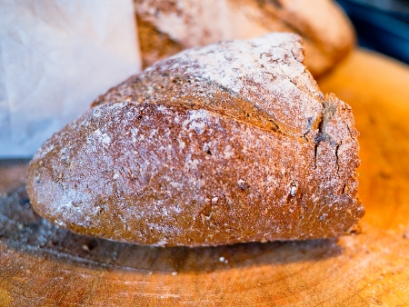 Close up some fresh breadの写真素材