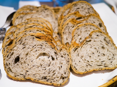 Close up some fresh breadの写真素材