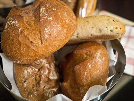 Close up some fresh breadの写真素材