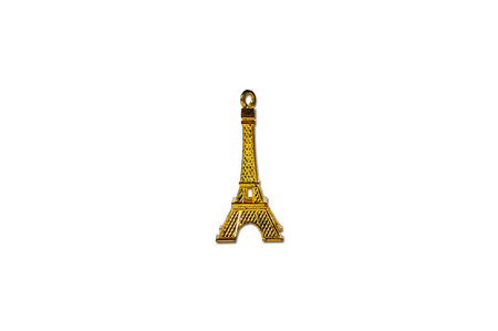 Famous Eiffel Tower of Paris isolated on white