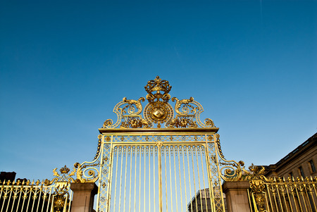Golden gate at the Palace of Versailles, parisの写真素材