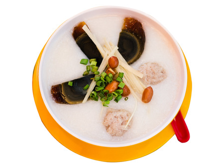 Traditional chinese century egg   pork porridge