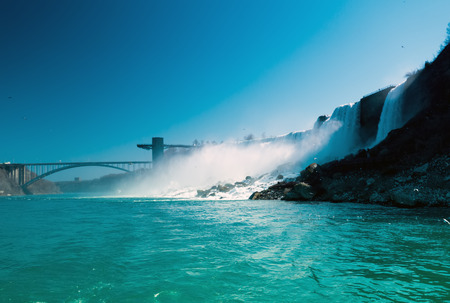 The view of the Niagara Falls Ontario Canadaの写真素材