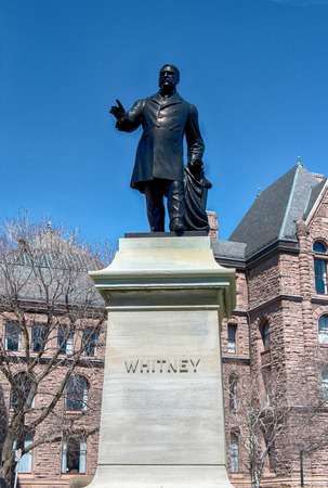 TORONTO - APRIL 18: Ontario Legislative Building on April 18, 2015 in Toronto. It was designed by architect Richard A. Waite; its construction begun in 1886 and it was opened in 1893.のeditorial素材