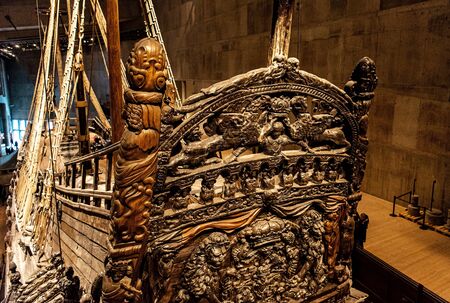 STOCKHOLM, SWEDEN - OCTOBER 27, 2019: The Vasa Museum in Stockholm, displays the old Vasa ship,...