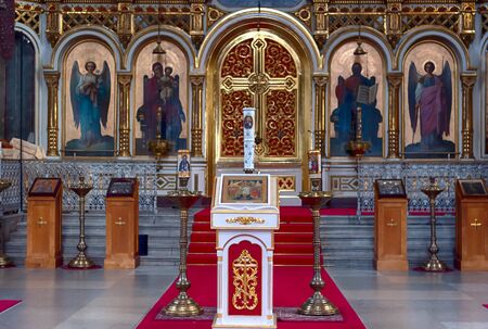 HELSINKI, FINLAND - October 27, 2019. Uspenski Cathedral On Hill At Summer Sunny Day. Red Church -...