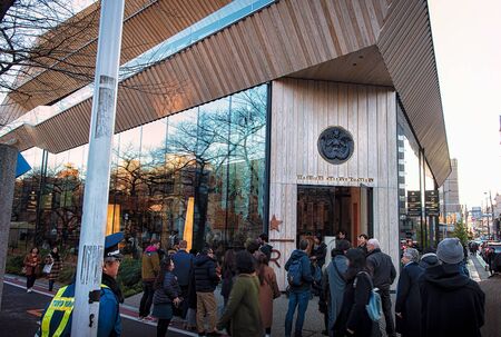 Tokyo / Japan - JANUARY 13, 2020: The Starbucks Reserve Roastery in Tokyo. The biggest Starbucks in...
