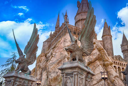 los angeles,usa - 12/26/2016 - the wrold of Harry Potter universal studioのeditorial素材