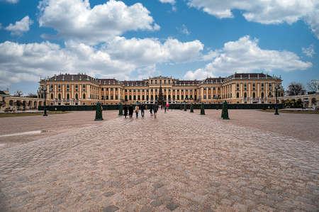 VIENNA, AUSTRIA - December 28 Schonbrunn Palace on December 28 2013 in Vienna, Austria. It was a royal residence of Franz Joseph and Elisabethのeditorial素材