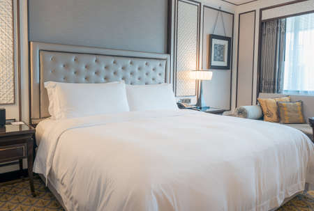 Bangkok, THAILAND - JUNE 6 : Guest Rooms interior of The Athenee Hotel, a Luxury Collection Hotel, Bangkok on 21 JUNE, 2020 in Bangkok ,Thailand.のeditorial素材
