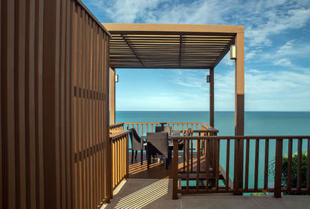 Koh Samui, THAILAND - June 18 : ULTIMATE POOL VILLA roominterior of Koh Samui, The Ritz-Carlton Koh Samui on 18 June, 2020 in Koh Samui, Surat Thani, Thailand.のeditorial素材