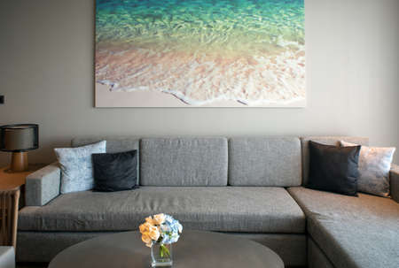 Pattaya, THAILAND - November 23 : 1 Bedroom Suite room interior of  Renaissance Pattaya Resort & Spa on November 23 2018 in Pattaya, Thailand.のeditorial素材