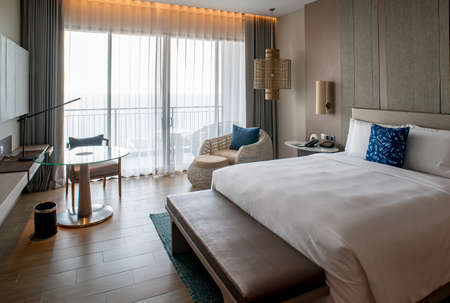 Pattaya, THAILAND - November 23 : 1 Bedroom Suite room interior of  Renaissance Pattaya Resort & Spa on November 23 2018 in Pattaya, Thailand.のeditorial素材