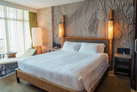 Pattaya, THAILAND - September 19 : Premium Deluxe Ocean Facing room
interior of Pattaya, Centara Grand Mirage Beach Resort Pattaya
on 18 September, 2020 in Pattaya, Thailand.のeditorial素材