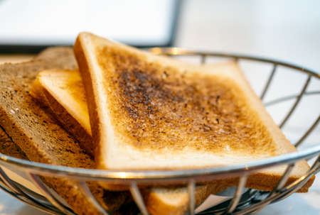 Fresh fragrant bread on the tableの写真素材