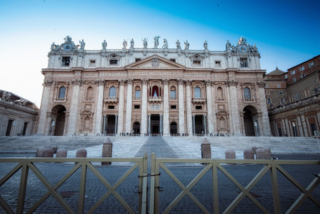 ROME - December 25: Indoor St. Peter's Basilica on December 25, 2012 in Rome, Italy. St. Peter's Basilica until recently was considered largest Christian church in worldのeditorial素材