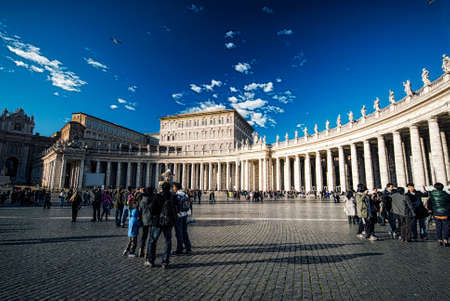 ROME - December 25: Indoor St. Peter's Basilica on December 25, 2012 in Rome, Italy. St. Peter's Basilica until recently was considered largest Christian church in worldのeditorial素材