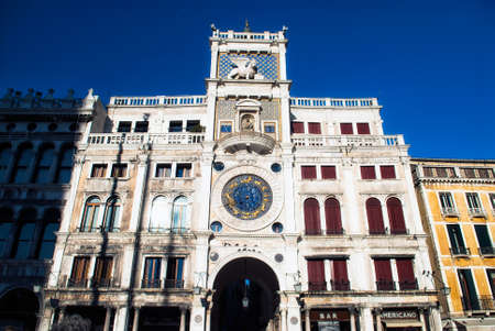 VENICE, ITALY - December 25, 2012: Piazza San Marco with the Basilica of Saint Mark and the bell tower of St Mark's Campanile (Campanile di San Marco) in Venice, Italy December 25, 2012のeditorial素材